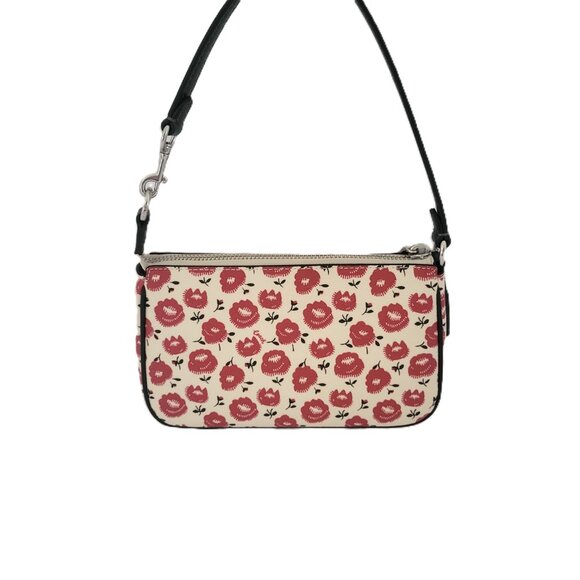 Coach CBM74 Nolita 19 Floral Print Small Handbag Clutch Chalk Black - Picture 3 of 7